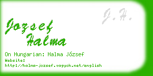 jozsef halma business card